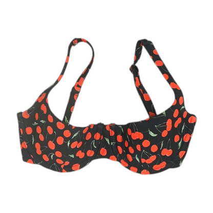 Black Print Swim Top