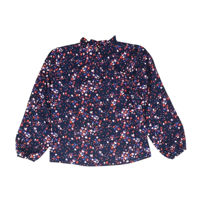 Navy Floral Blouse
