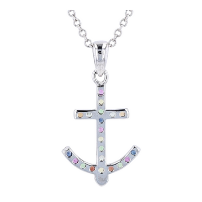 1/5 ctw Sterling Silver Sapphire Pendant Necklace