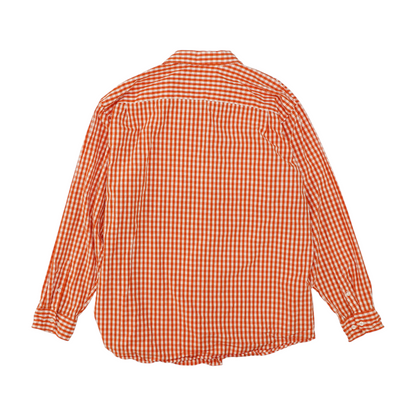 Orange Plus Check Button Down