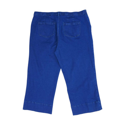 Blue Plus High Rise Wide Leg Jeans