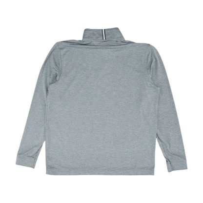 Gray Solid 1/4 Zip Pullover