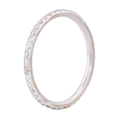 1/2 ctw 14K White Gold Diamond Band Ring