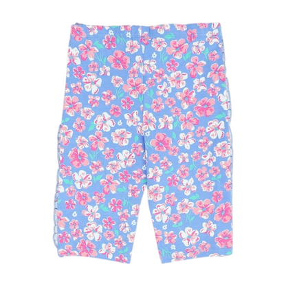 Blue Floral Knit Shorts