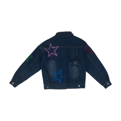 Blue Print Denim Jacket