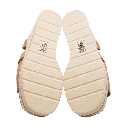Tan Wedged Sandals