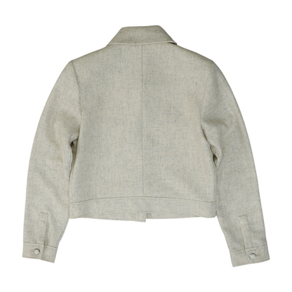 Beige Solid Blazer