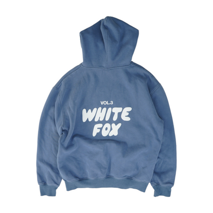 Blue Solid Hoodie Pullover
