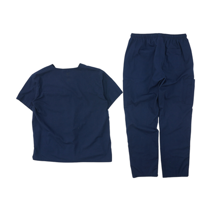 Navy Solid Pant Set