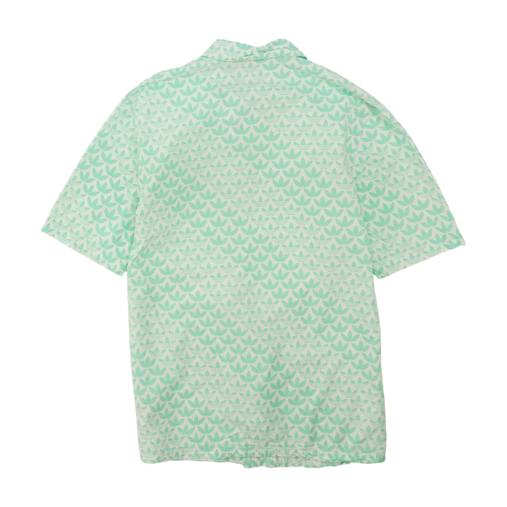 adidas Green Print Short Sleeve Button Down – Image 2