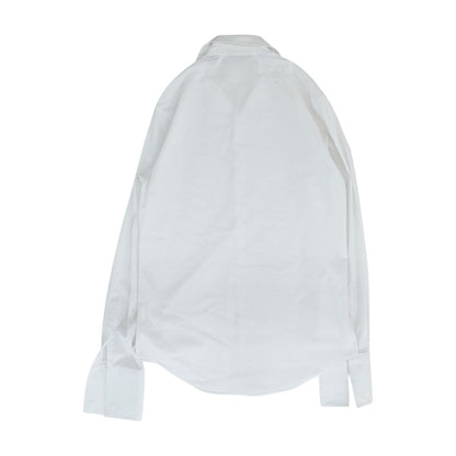 White Solid Long Sleeve Button Down