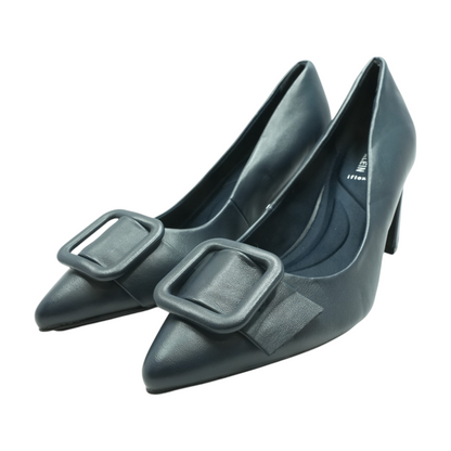 Navy Block Heels
