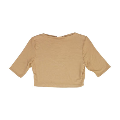 Tan Cropped T-Shirt