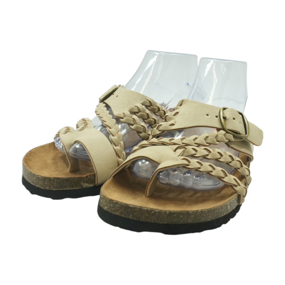 Cliffs Beige Flat Sandals – Image 2