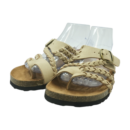 Cliffs Beige Flat Sandals – Image 2