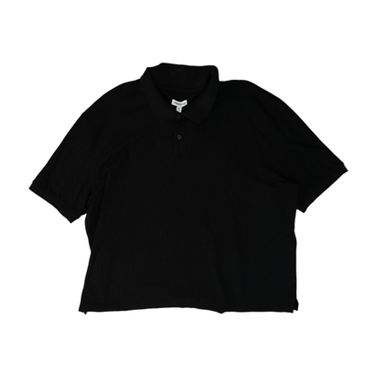 Black Solid Short Sleeve Polo