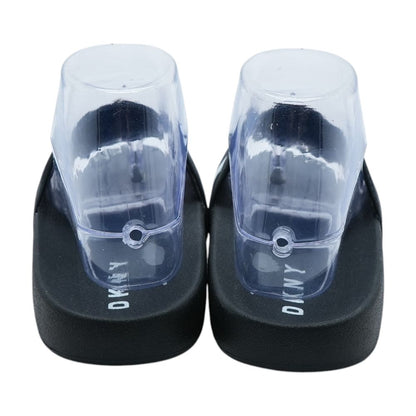 Black Casual Slide Sandals