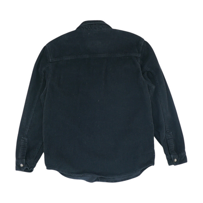 Black Solid Outdoor Button Down