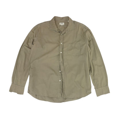 Green Solid Long Sleeve Button Down