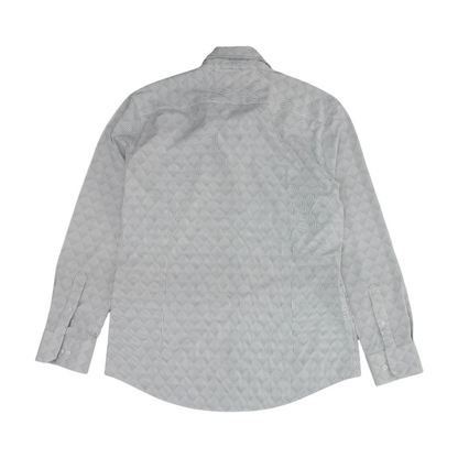 White Striped Long Sleeve Button Down