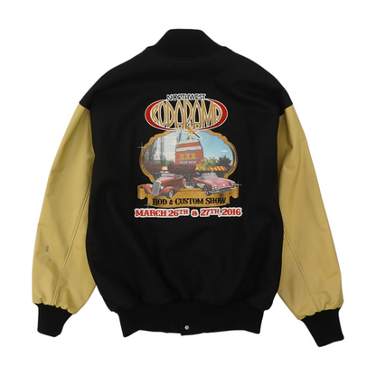 Vintage Black Color Block Jacket