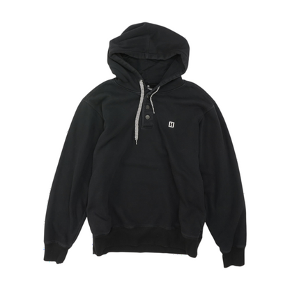 Black Solid Hoodie Pullover