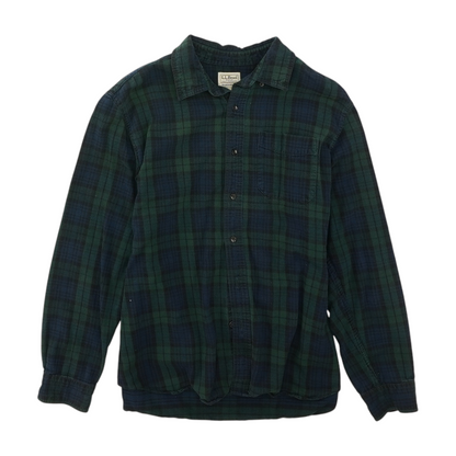 Green Plaid Flannel Button Down