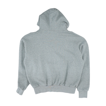 Gray Solid Hoodie Pullover
