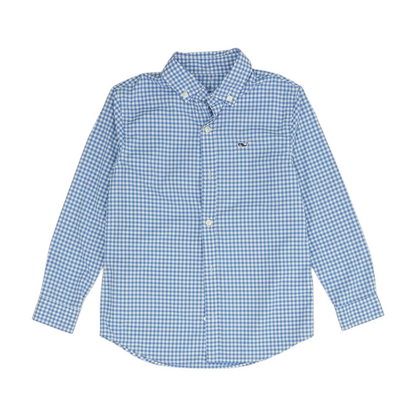 Blue Check Long Sleeve Button Down