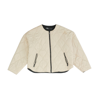 Beige Solid Jacket