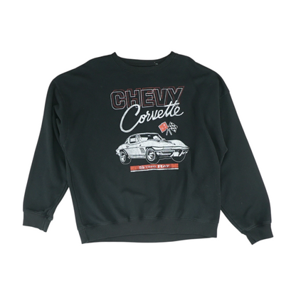 Black Solid Sweatshirt Pullover
