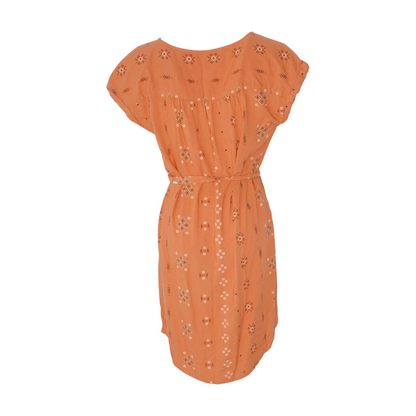 Orange Print Mini Dress