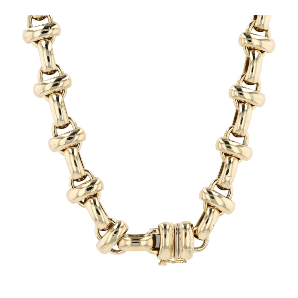 14K Yellow Gold Statement Necklace