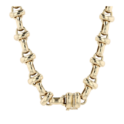 14K Yellow Gold Statement Necklace