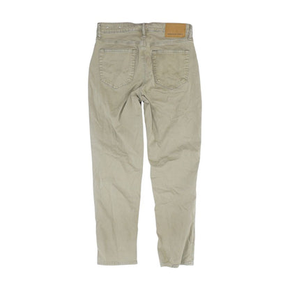 Tan Solid Casual Pants