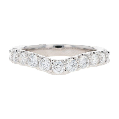 1 Ct 14K White Gold Lab Grown Diamond Contour Band