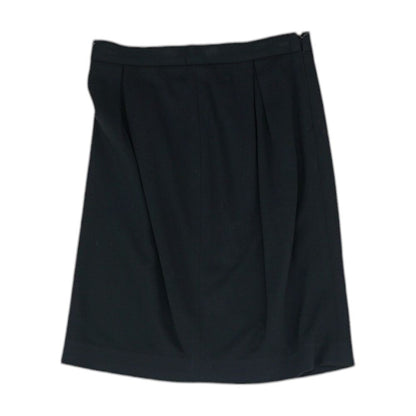Black Solid Midi Skirt