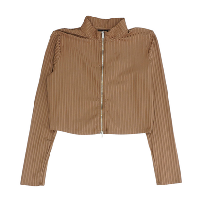 Brown Solid Active Jacket