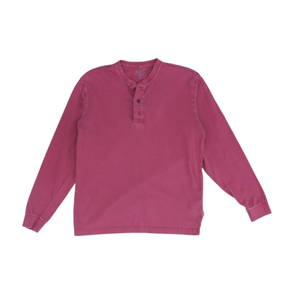 Red Solid Henley T-Shirt