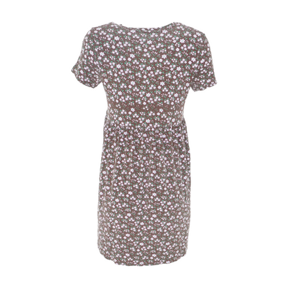 Brown Floral Mini Dress