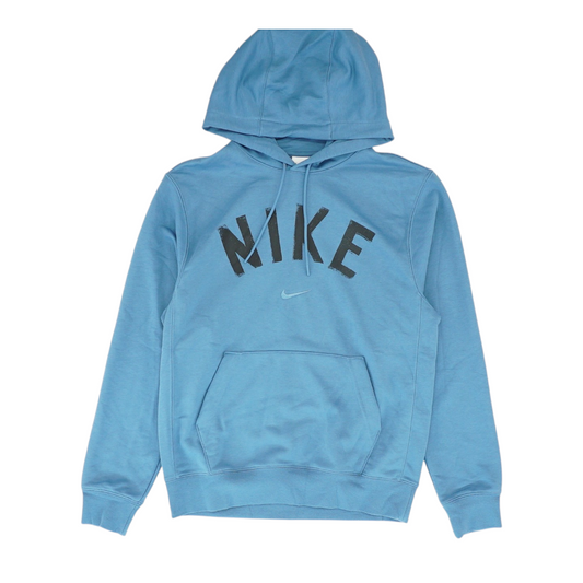 Blue Solid Hoodie Pullover