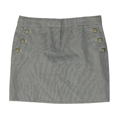 White Striped Mini Skirt