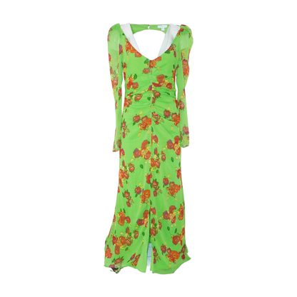 Green Floral Maxi Dress