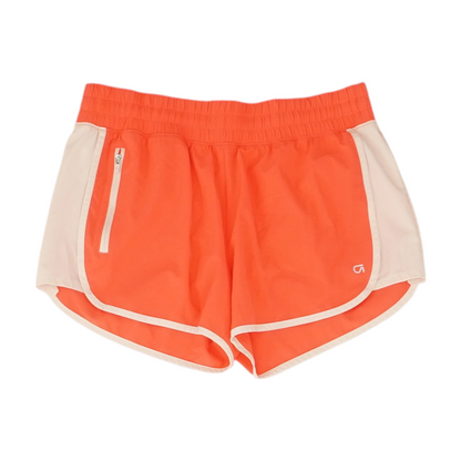 Neon Orange Solid Active Shorts