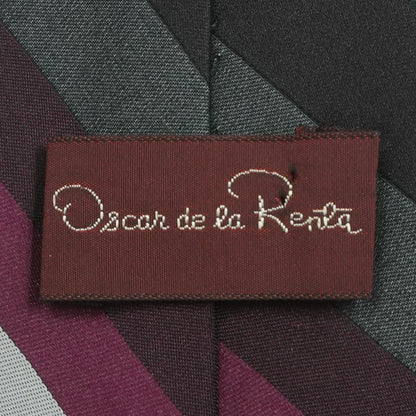 Vintage Gray Striped Neck Tie