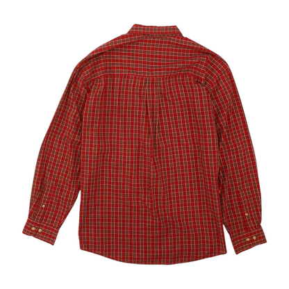 Red Plaid Long Sleeve Button Down