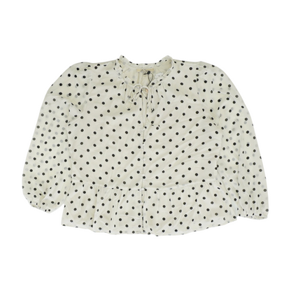 Ivory Petite Polka Dot Button Down