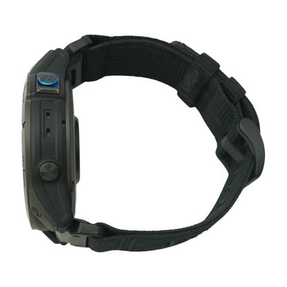 50mm D2 Mach 1 Pro Black Smartwatch Black Band M/L