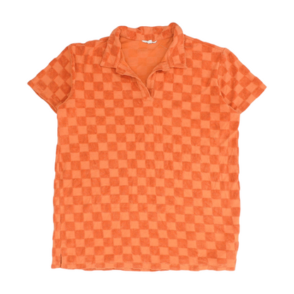 Orange Solid Short Sleeve Polo
