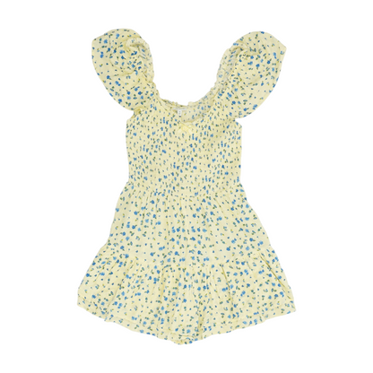 Yellow Floral Mini Dress
